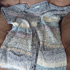 Maurices Gray and Cream Women's Cardigan Sweater